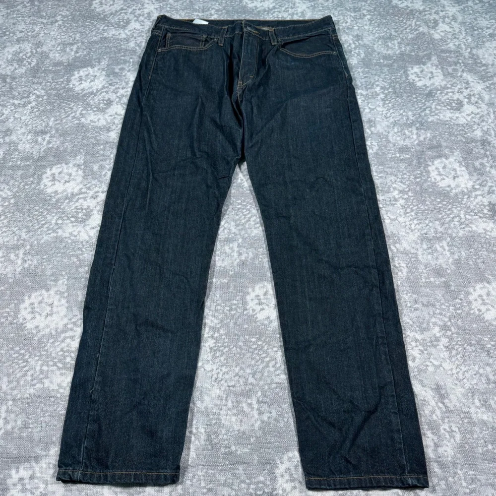 Levi's 502 Regular Taper Jeans Mens 36x32 Dark Wash Blue Denim Casual 29507-0000